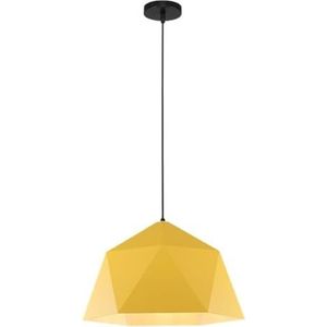 LANGDU Moderne eenvoudige kroonluchters Macaron lampenkap Industrieel aluminium Restaurant Decor Hanglamp Verstelbare hoogte Hanglamp for keukeneiland Studeerkamer Woonkamer Bar (Color : Yellow, Siz