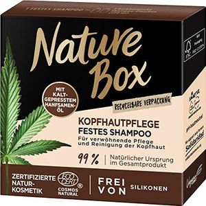 NATURE BOX Vaste shampoo hoofdhuidverzorging hennep 85 g