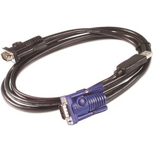 APC AP5257 toetsenbord-video-muis (kvm) kabel Zwart 3,66 m