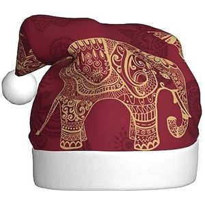 EVANEM Kerstmuts olifant kerstmuts voor volwassenen oplichten kerstmutsen pluche kerstmuts voor nieuwjaarsfeest en vakantie-evenement