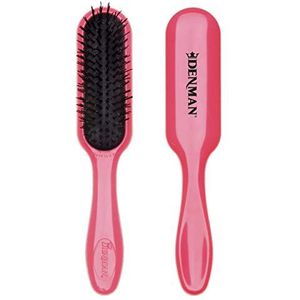 Denman Tangle Tamer Ultra (Pink) Detangling Paddle Brush For Curly Hair And Black Natural Hair - use with both Wet & Dry Hair, D90L