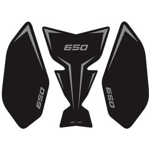 Antislipstickers Voor Kawasaki Z650 Voor NINJA650 2017-2024 Motorfiets Tank Doorzichtige Pad Knie Grip Transparante Leren Stickers(Titanium-3pcs4)