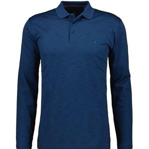 RAGMAN Heren SoftKnitpolo vlamdesign, lange mouwen, Donkerblauw-793, M