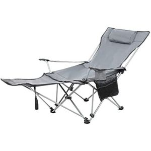 Klapstoel Campingstoel Outdoor vouwstoel draagbare vouwstoelen buiten picknick BBQ Viskampingsstoel stoel Oxford doek lichtgewicht verstelbare backpackstoel Strandstoel Outdoorstoel (Color : Grey)