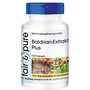 Fair & Pure® - Valeriaan Extract Plus - met hop en citroenmelisse - vegan - zonder magnesiumstearaat - 120 valeriaan capsules