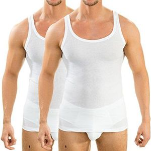 HERMKO 63000 2-pack Functioneel heren onderhemd (meer kleuren), Größe Herren:7 (XL), Farbe:weiß