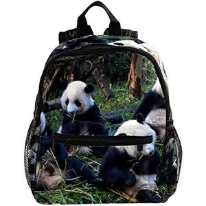 Panda Animal Leuke Mode Mini Rugzak Pack Tas, Meerkleurig, 25.4x10x30 CM/10x4x12 in, Rugzak Rugzakken