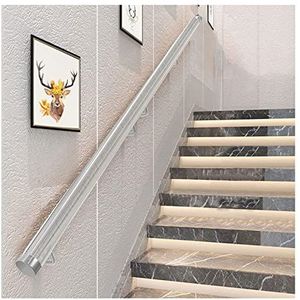 Duidelijke acryl leuning voor trappen - niet -slip transparante kristal binnen trappen voorrails voor thuiskleuterschoolcorridor leuning loft, trap leuning complete kit (maat: 3m (9,8 ft))