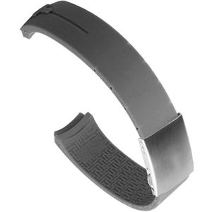 dayeer Siliconen Horlogebanden Voor Tissot EXPERT T013 T047 T081 T33 T047420A Rubberen Band Horlogeband vervanging accessoires (Color : Gray claspsilver, Size : 20mm)