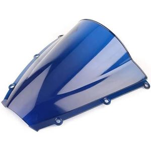 NANGAEBPPW Voor CBR600RR CBRF5 600RR CBR600 CBR 600 RR F5 2003 2004 Zwarte Motorruit Met Dubbele Bubbel(Blauw)