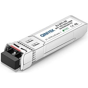 QINIYEK 10GBase-ER SFP+ Transceiver, 10G Singlemode SFP+ LC Module voor Cisco SFP-10G-ER, Ubiquiti, Mikrotik (SMF,1550nm,40km,DDM)