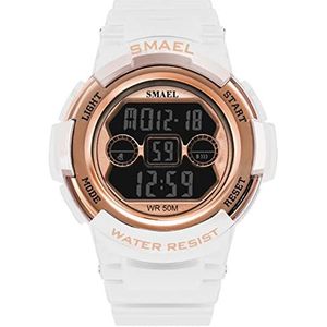 Digitale horloge voor Mannen Sporthorloge, Waterdichte Elektronische Militaire Army Horloges, LED-achterlicht/alarm/datum/schokbestendig, Stijlvol klassiek Horloge,Rose gold