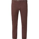 Charles Colby +FIT Collectie Loose Fit Broek BARON LESLIE Plus Size met All Over Print Donkerrood