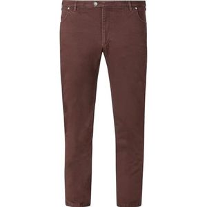 Charles Colby +FIT Collectie Loose Fit Broek BARON LESLIE Plus Size met All Over Print Donkerrood