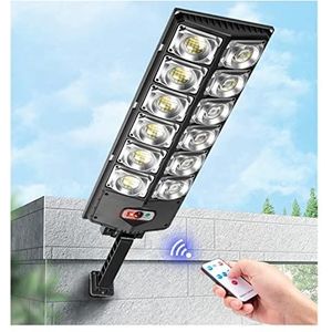 Zonne-straatverlichting, 10000LM Solar Parking Lot Lights Outdoor 720LEDs Zonne-straatverlichting Outdoor Waterdicht 24 uur werk Solar Lamp Afstandsbediening Tuinverlichting(720LEDs)