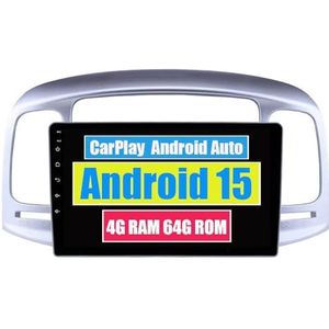 RoverOne Auto Stereo CarPlay Hoofd Unit voor Hyundai Accent 3 2006 2007 2008 2009 2010 2011 Android Auto Touchscreen Sat Navi Bluetooth WiFi Radio Speler