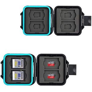 JJC Geheugenkaart Case Waterbestendig Draagtas Slanke Houder Opslag voor 4 SD SDHC SDXC + 4 Micro SD TF Kaarten met Card Removal Tool