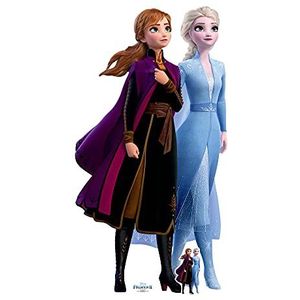 STAR CUTOUTS SC1424 Ltd Anna en Elsa reizen samen perfect voor bevroren fans, feesten en evenementen hoogte 182cm breedte 96cm, solide, levensgroot