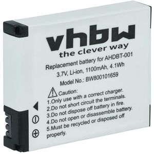 vhbw Accu compatibel met Gopro Hero 2 II Motorsports Edition, Gopro Hero 2 II Outdoor Edition, Gopro Hero 2 II Surf Edition vervanging voor AHDBT-001, ABPAK-001, AHDBT-002
