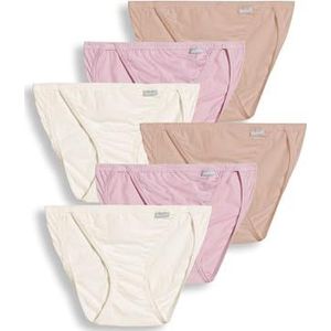 Jockey Dames Onderbroek Elance String Bikini - 6 Pack, ivoor/licht/roze schaduw, 7, Ivoor/Licht/Roze Schaduw, 7