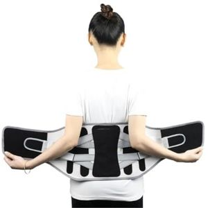 Rugcorrectie, Lumbaal rugbrace Taille rughoudingcorrector met 3 taillepads Massage shaper riem Rugondersteuningsriem(Black,XL)