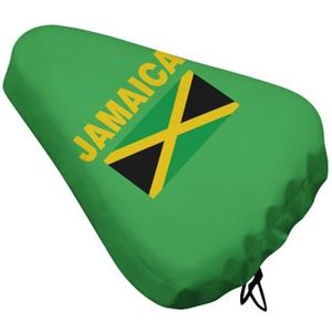 Vlag van Jamaica Waterdichte Fiets Seat Cover Fietsen Seat Kussen Cover Met Trekkoord Wasbare Protector