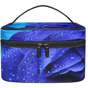 heldere blauwe betovering make-up organizer tas, reismake-up tas organizer case draagbare cosmetische tas voor vrouwen en meisjes toiletartikelen, Meerkleurig, 22.5x15x13.8cm/8.9x5.9x5.4in