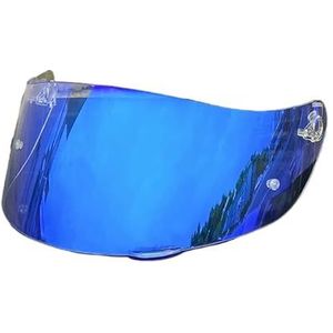Motorhelm vizier lens, Helmvizier, K1 gezichtsscherm vizierbasis for AGV K1 K1S K3SV K5 K5S Helm vizier windscherm (basis, één maat)(Revo Clear Blue-day and Night,One Size)
