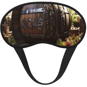 Slaap-oogmasker voor dames en heren, zacht, comfortabel slaapmasker, verduisterend, slaapoogbedekking voor reizen, yoga, dutje, werk, rode wijnvat