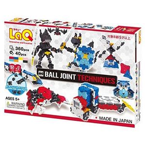 LaQ Ball Joint Techniques | 400 Pieces | 15 Models | Age 5+ | Creative, Educational Construction Toy Block | Made in Japan