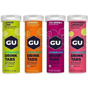 GU GU Energy Labs Hydratatie Electrolyte Drinktablets, gemengd, 4 stuks