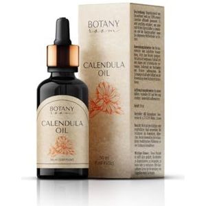 Calendula Calendula-olie, 50 ml, pure calendula-olie, basisolie, calendula officinalis, goudsbloemolie voor gezicht, nagels, handen, schoonheid, massage/cosmetica, lichaamsverzorging BotanyRoom®