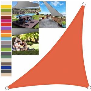 Zonnezeil Schaduwdriehoek Tuin Zonnezeil Luifel Oranje Zonnezeil Uv-bescherming Weerbestendig for Deck Hot Tub Carport Patio (Size : 5x5x7.1M)