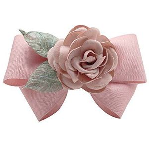 Elegant Bloemen Patroon Haarclip Strik Haar Haarspeldje Hoofdtooi 1 stuk, ROZE