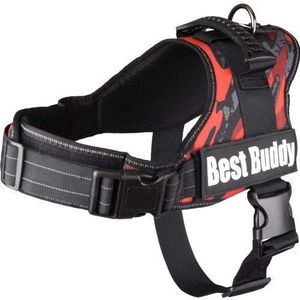 tuigje Best Buddy Pluto rood camouflage XL 80-100 cm x 50 mm