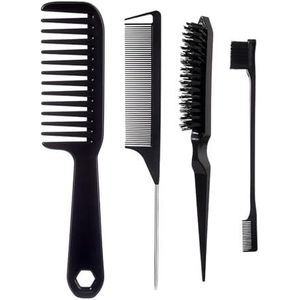Haarborstel Met Styling Kam Set Vrouwen Mannen Ontwarren Borstels Plagen Ratted Staart Randen Brede Tand