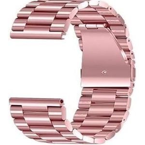 Kijk naar bands Horlogebanden Roestvrij Stalen Horlogeband Heren Dames Quick Release Horlogeband Metalen Polsband Zilveren Vervangingsband Dagelijks (Color : Pink, Size : 20mm)