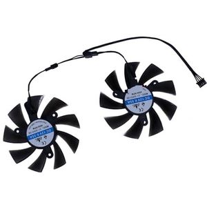 2 stuks PLA09215B12H, koeler voor videokaarten, kaartventilator, XY-D09015B, VGA-koeler, voor MLLSE RX580 voor AMD RX 580 8GB Gaming GDDR5(XY-D0915B)