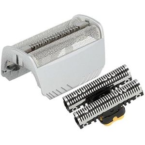 vhbw Combi-pack scheerdeel compatibel met Braun 5714, 5715, 5716, 5742, 5743, 5745 elektrisch scheerapparaat, folie + messenblok, zilver