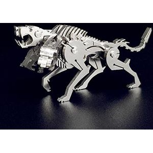 Microworld 3D metalen puzzel, mechanische driekoppige hond metalen modelkits, stalen warcraft collectie uitdaging hersenteaser DIY kunst ambachtelijke decoratie puzzels voor volwassenen