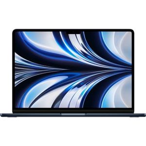 2022 Apple MacBook Air met Apple M2 Chip (13-inch, 8 GB RAM, 256 GB SSD) (QWERTY US English) Middernacht (Refurbished)