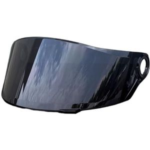 Motorhelm vizier lens, Helmvizier, motorhelmvizier for LS2 FF358 FF396 helmlens windscherm gezichtsscherm uv-bescherming (goud)(Black)