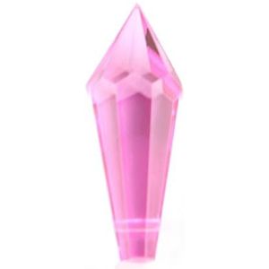 Kristallen kroonluchter prisma's 10 stuks 38 mm ijspegel druppels kroonluchter onderdelen kristal prisma woondecoratie voor lamp decoratie sieraden maken (kleur: roze)