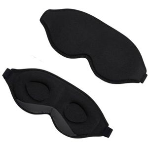 3D slaapmasker van traagschuim, oogpatches, reisschaduw, rust, ontspanning, hoofdband, hulp (B-zwart (Silk Mask))