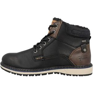 TOM TAILOR 4285302 halflange laarzen voor heren, zwart, 41 EU