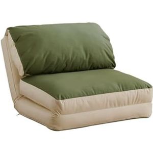 Enkele Tatami-fauteuil Woonkamer Slaapkamer Thuis Luie vrijetijdsstoel Fauteuil Multifunctionele opklapbare slaapbank Groen