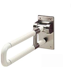 HSIRYAOHD Grab Rails Badkamer Bar Veiligheidssteun Rail, 60CM Douche Bar, Opvouwbare Bars voor Toilet en Badkamer, 304 RVS Leuning met Nylon Anti-Slip Handvat,