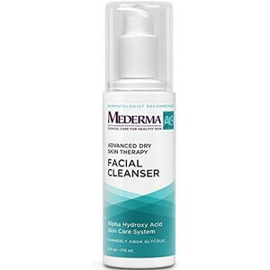 Mederma AG Hydrating Facial Cleanser Formule met glycolzuur reinigt zachtjes tijdens peeling en hydratatie gevende huid. Dermatoloog aanbevolen merk, parfumvrij, zeepvrij, hypoallergeen, 170 ml