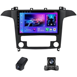 Android autoradio geldt voor Ford S-MAX S MAX 1 2006-2015Wireless Carplay Android Auto,9 inch 2.5D touchscreen auto radio met GPS navigatie stuurwiel afstandsbediening(NF-7)
