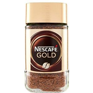 Nestlé Nescafé Gold Caffè oplosbare koffie met geroosterde en gemalen koffie glutenvrij in glas 50 g